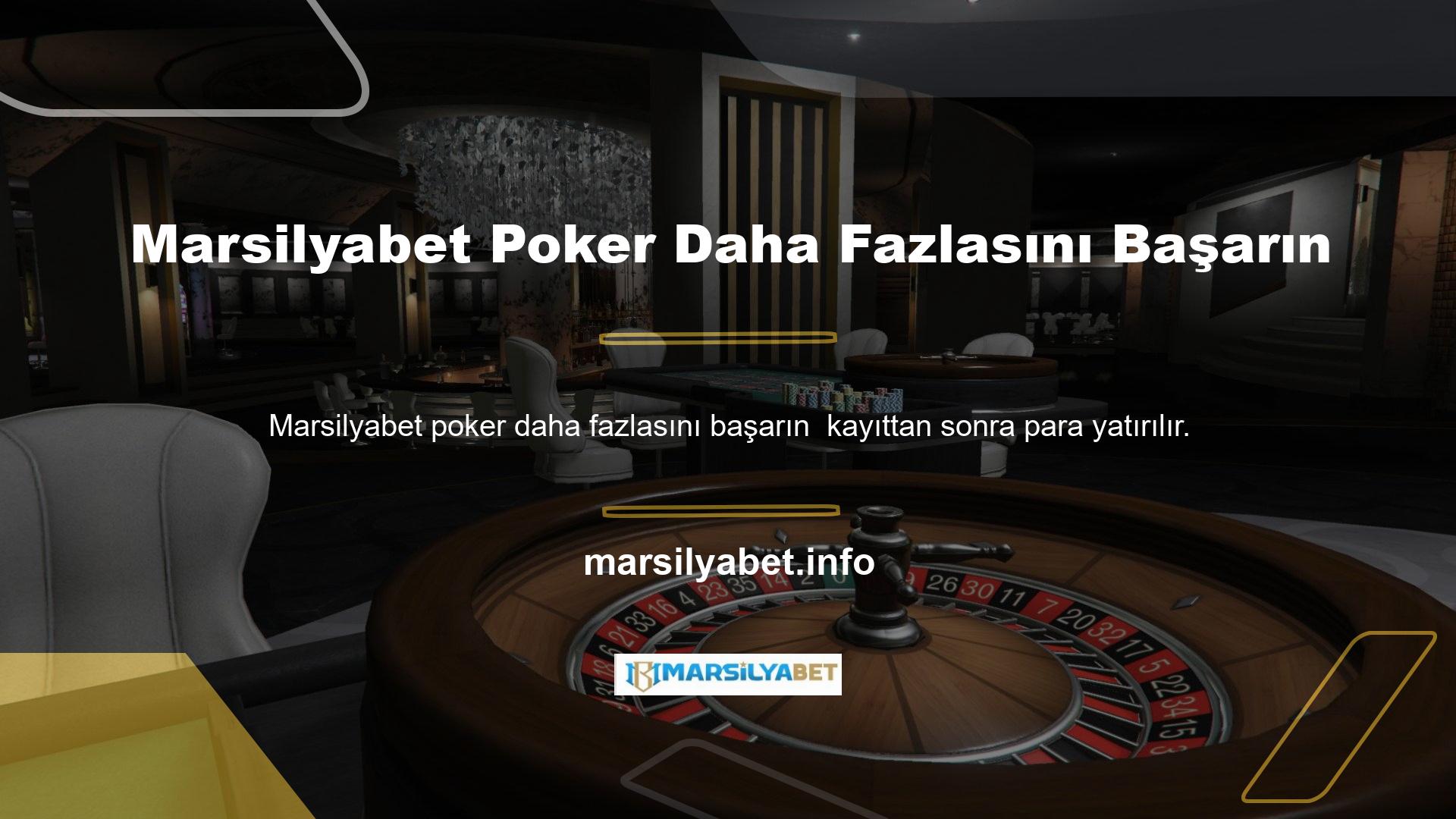 Bu site Marsilyabet Poker'de Kazanma Olasılığı için çeşitli seçenekler sunmaktadır